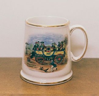 James Kent OLD FOLEY Mug STEAM COACH England Vintage