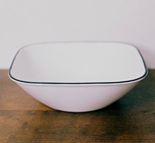 Corelle SIMPLE LINES Square Soup / Cereal Bowl Pair