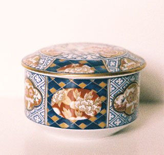 Otagiri ASIAN FLORAL Trinket / Powder Box Japan
