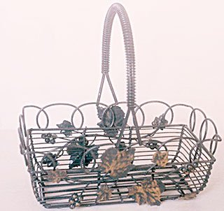 Decorative Metal Wire Basket Gray & Gold