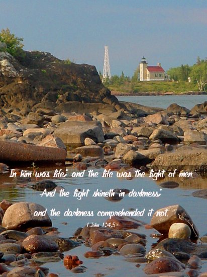 Lighthouse**8"x10"**Matted Art***1John 1: 4,5