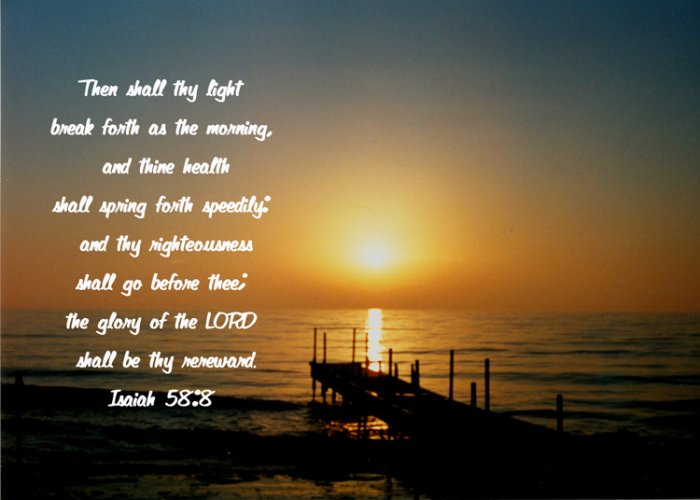 Dock Sunset--"8x10" Original Matted Photo**Isaiah 58:8