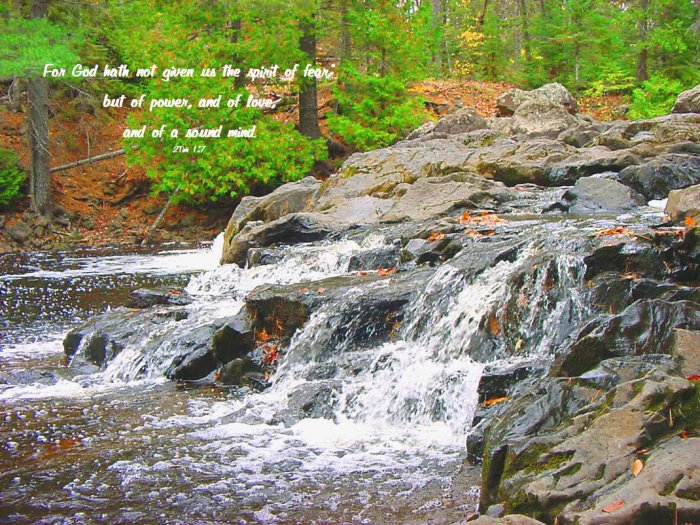 Eagle River Falls**Original Matted Photo**2 Timothy 1-7