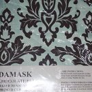Hillcrest Blue Tan White PAISLEY Shower Curtain NEW Damask