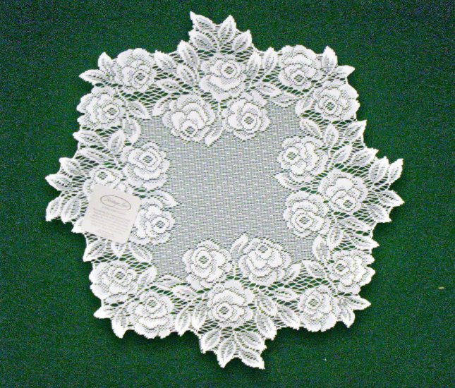 Doilies Tea Rose Doily White Lace 15 Inches R Set Of (2) Heritage Lace