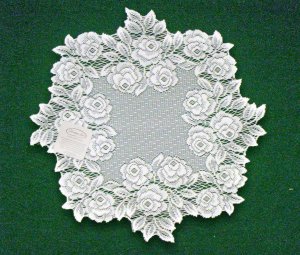 Doilies Tea Rose Doily White Lace 15 Inches Round