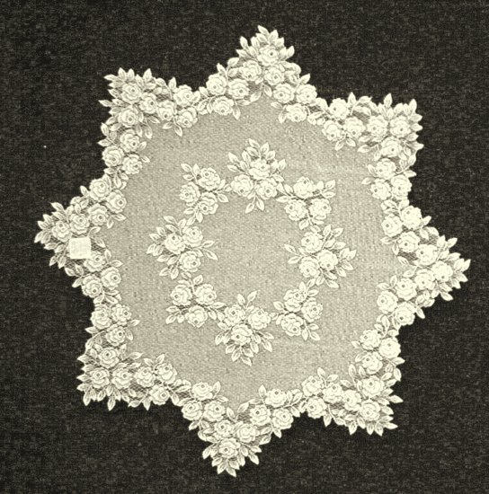 Tea Rose Table Topper 42 Round Ecru Heritage Lace