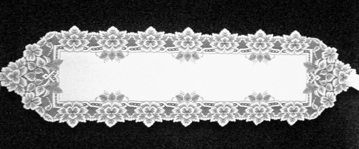 Heirloom Table Runner 14 Inches x 54 Inches White