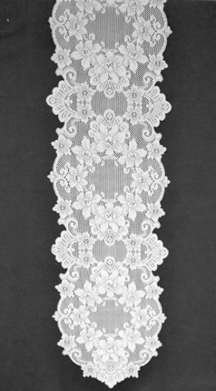 Table Runners Cleremont 14 x 72 White Lace Runner Heritage Lace