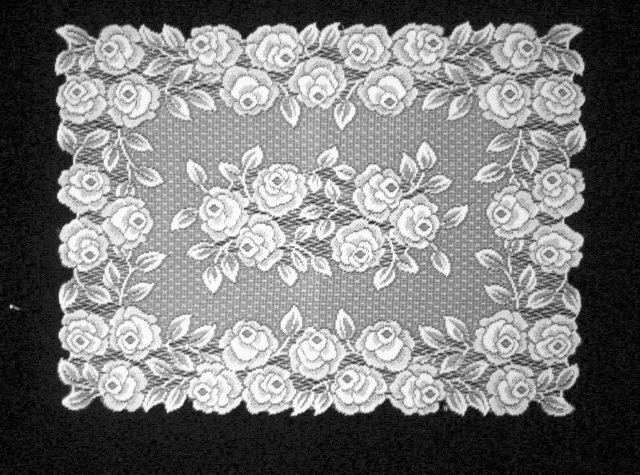 Tea Rose Lace Placemat 14x20 White Set Of (4)