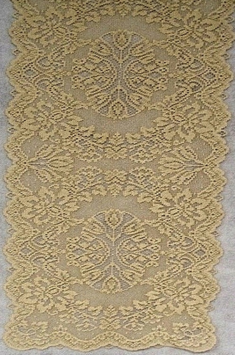 Table Runners Savoy 14x36 Metallic Antique Gold Heritage Lace