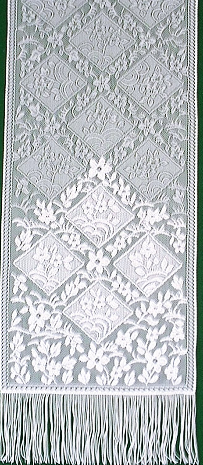 Chantilly Table Runner 14 Inches x 48 Inches White Heritage Lace Set Of (2)