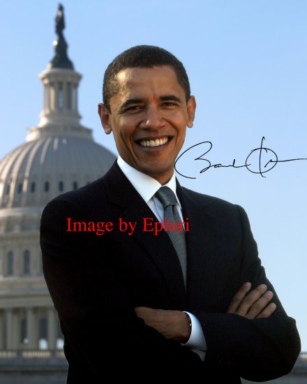 Barack Obama 8x10 preprinted autographed photo