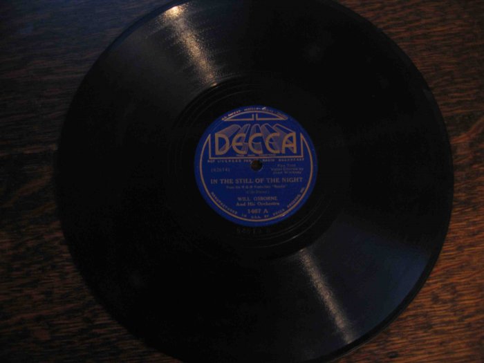 Will Osborne plays Cole Porter, "In the Still of the Night" b/w "Rosalie" on 78 rpm