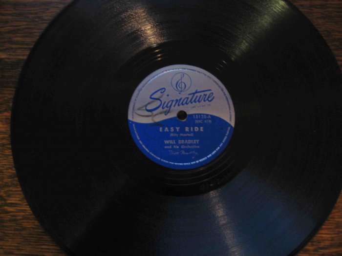 Will Bradley 78 rpm record, "Easy Ride" b/w "Washboard Blues"
