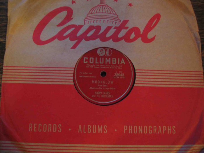 Harry James 78 rpm record, "Moonglow" b/w "Show Me the Way to Get out of This World"