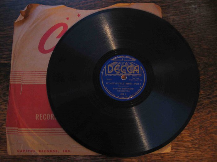 Dorsey Brothers Orchestra 78 rpm record, "Honeysuckle Rose"