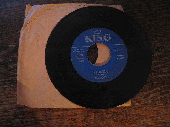 Bill Doggett 45rpm single, "Big City Drag" b/w "After Hours" on King