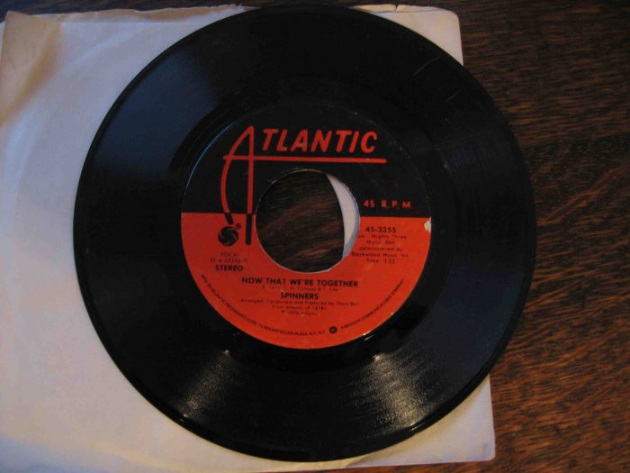 Spinners 45rpm single, "Now That We're Together" b/w "The Rubberband Man" (1976)