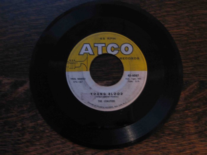 Coasters 45rpm single, "Young Blood" b/w "Searchin'" (Atco)