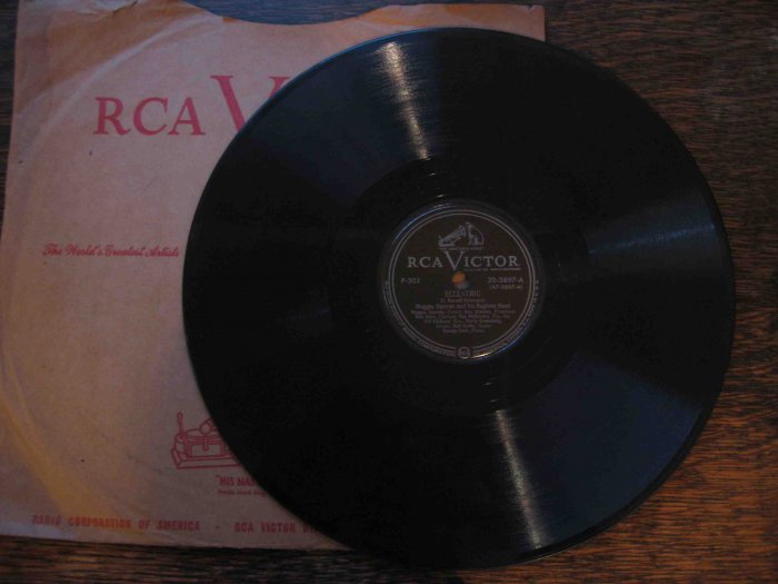Muggsy Spanier 78 rpm record, "Eccentric" b/w "Livery Stable Blues"