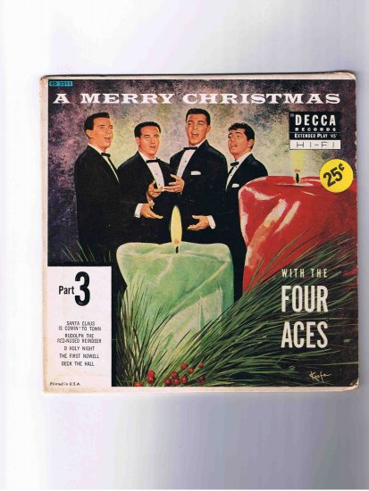 "A Merry Christmas with the Four Aces" 45rpm EP with picture sleeve