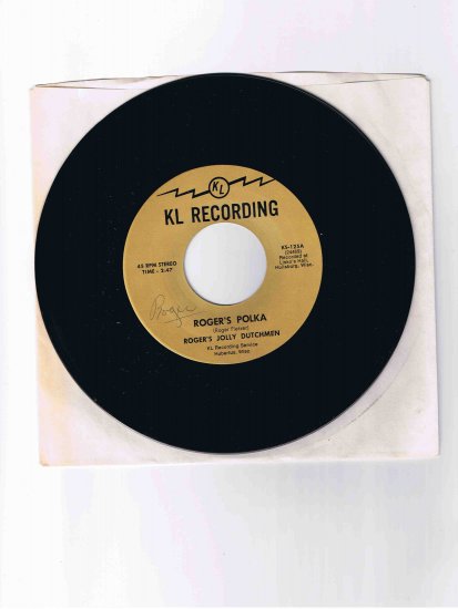 Roger's Jolly Dutchmen 45 single, "Roger's Polka" b/w "Smokey Valley Waltz" (signed?!)