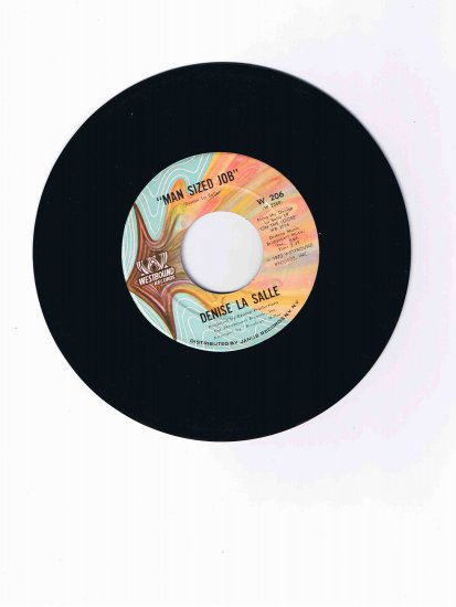 Denise La Salle 45rpm single, "Man Sized Job" b/w "I'm over You" (1972)