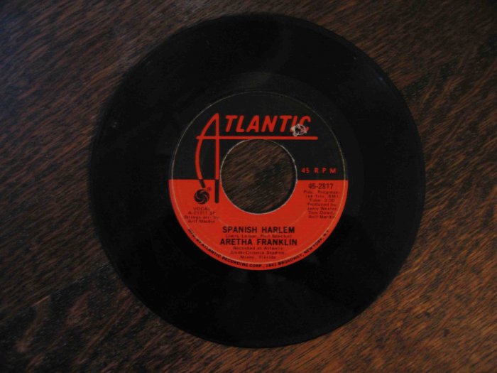 Aretha Franklin 45rpm single, "Spanish Harlem" b/w "Lean on Me" (1970, Atlantic)