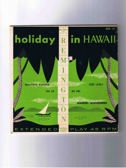 Waikiki Wanderers 45rpm EP, "Holiday in Hawaii" in picture sleeve