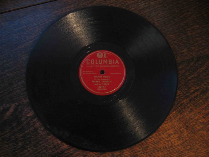 Frankie Yankovic 78 rpm single, "Cherry Polka" b/w "Twilight Waltz"