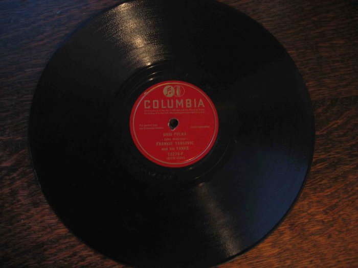 Frankie Yankovic 78 rpm single, "Ohio Polka" b/w "Clairene Waltz"