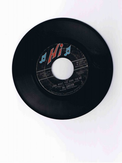Al Green 45rpm single, "Look What You Done for Me" b/w "La-la for You" (1972)