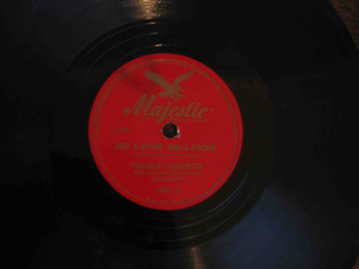 Thelma Carpenter/Deep River Boys 78 rpm record, "Just A-Sittin' and A-Rockin'"/"Hurry Home"