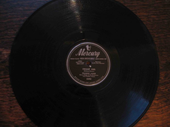 Frankie Laine 78 rpm record, "Swamp Girl" b/w "(Give Me) A Kiss for Tomorrow"