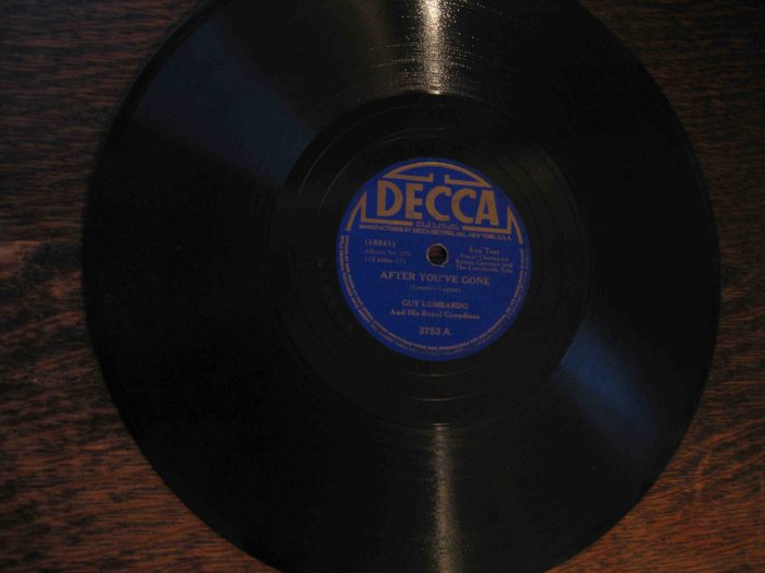 Guy Lombardo 78 rpm record, "After You've Gone" b/w "Nobody's Sweetheart"