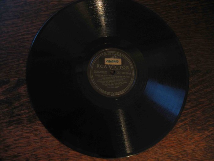 Louis Armstrong 78 rpm record, "Where the Blues Were Born in New Orleans"/"Mahogany Hall Stomp"