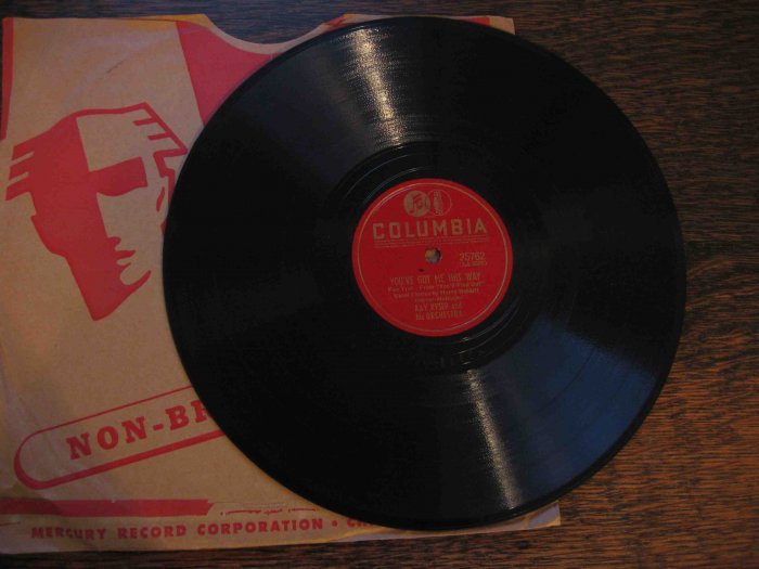Kay Kyser 78 rpm record, "You've Got Me This Way" b/w "I've Got a One Track Mind"