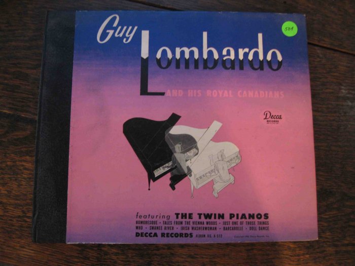 Guy Lombardo and His Royal Canadians with Twin Pianos 78 rpm album (1946)