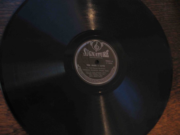 Coleman Hawkins 12" 78 rpm record, "The Man I Love" / "Sweet Lorraine"
