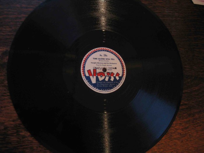 Vaughn Monroe 12" 78 rpm V Disc, "Time Alone Will Tell" / "Going My Way"