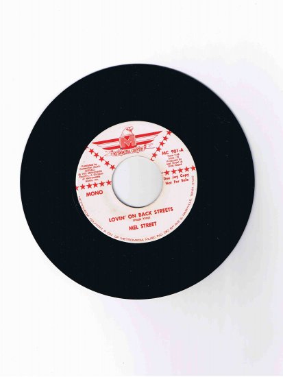 Mel Street 45 rpm Nashville country single, "Lovin' on Back Streets" (1972)