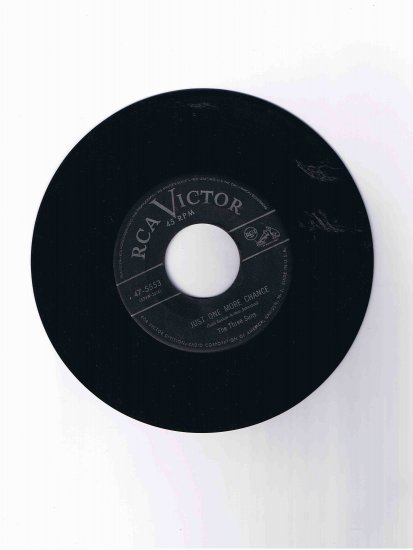 Three Suns 45 rpm single, "Just One More Chance" b/w "The Creep"