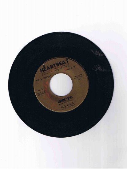 Paul Gallis 45 rpm single, "Boogie Twist" b/w "(Sweet Sue) Cha-Cha-Twist"