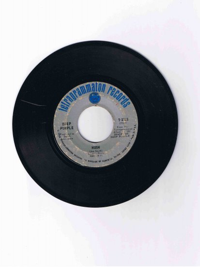 Deep Purple 45 rpm single, "Hush" b/w "One More Rainy Day" (1968)