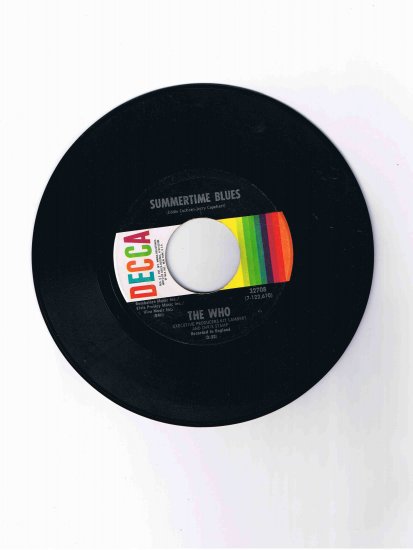 The Who, 45 rpm single, "Summertime Blues" b/w "Heaven and Hell"