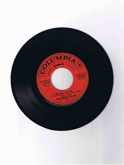 Benny Goodman 45 rpm EP, "St. Louis Blues" / "Mr. Five by Five" / "One O'Clock Jump"