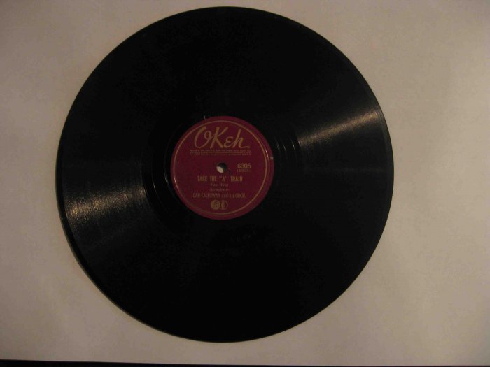 Cab Calloway 78 rpm record, "Take the 'A' Train" / "Chattanooga Choo Choo" (Okeh)