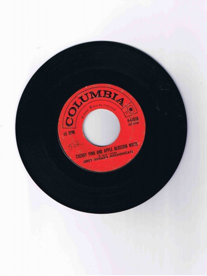 Jerry Murad's Harmonicats 45 rpm single, "Cherry Pink and Apple Blossom White" / "Lonely Love"