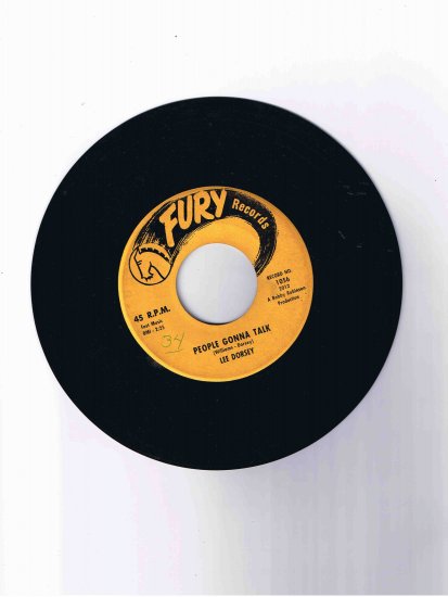 Lee Dorsey 45 rpm single, "Do-Re-Mi" b/w "People Gonna Talk" (Fury Records)